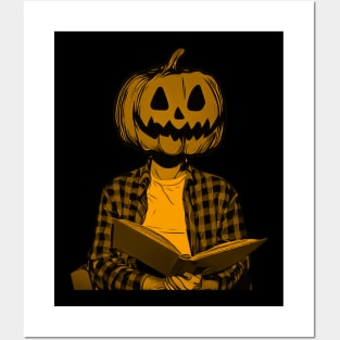 Pumpkin Man Wants to Read Posters and Art